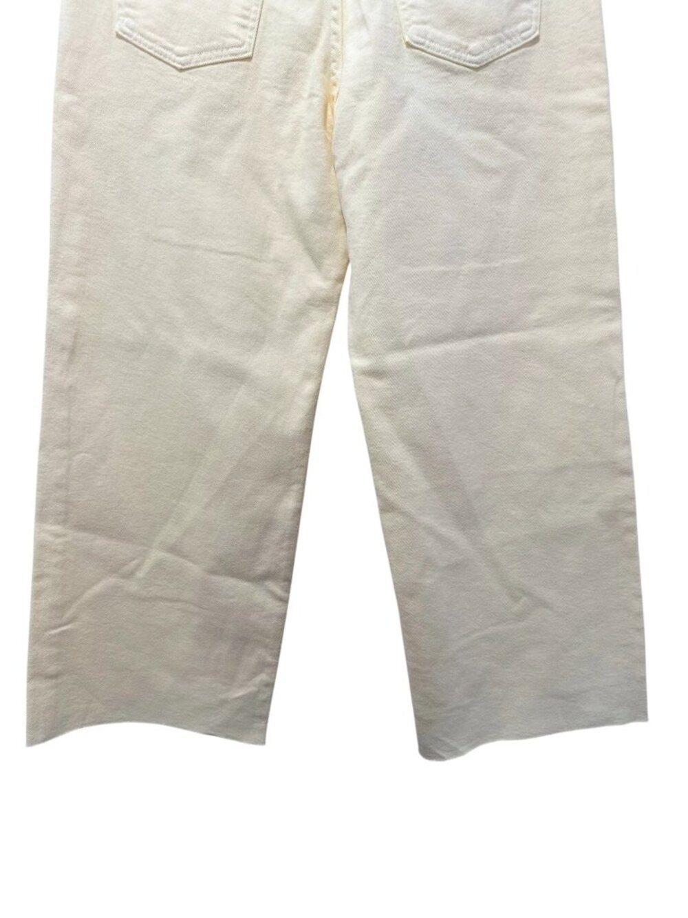 Just Black Denim Utility Wide Leg Jeans Womens 31 Pastel Yellow High Rise USA - Picture 13 of 15